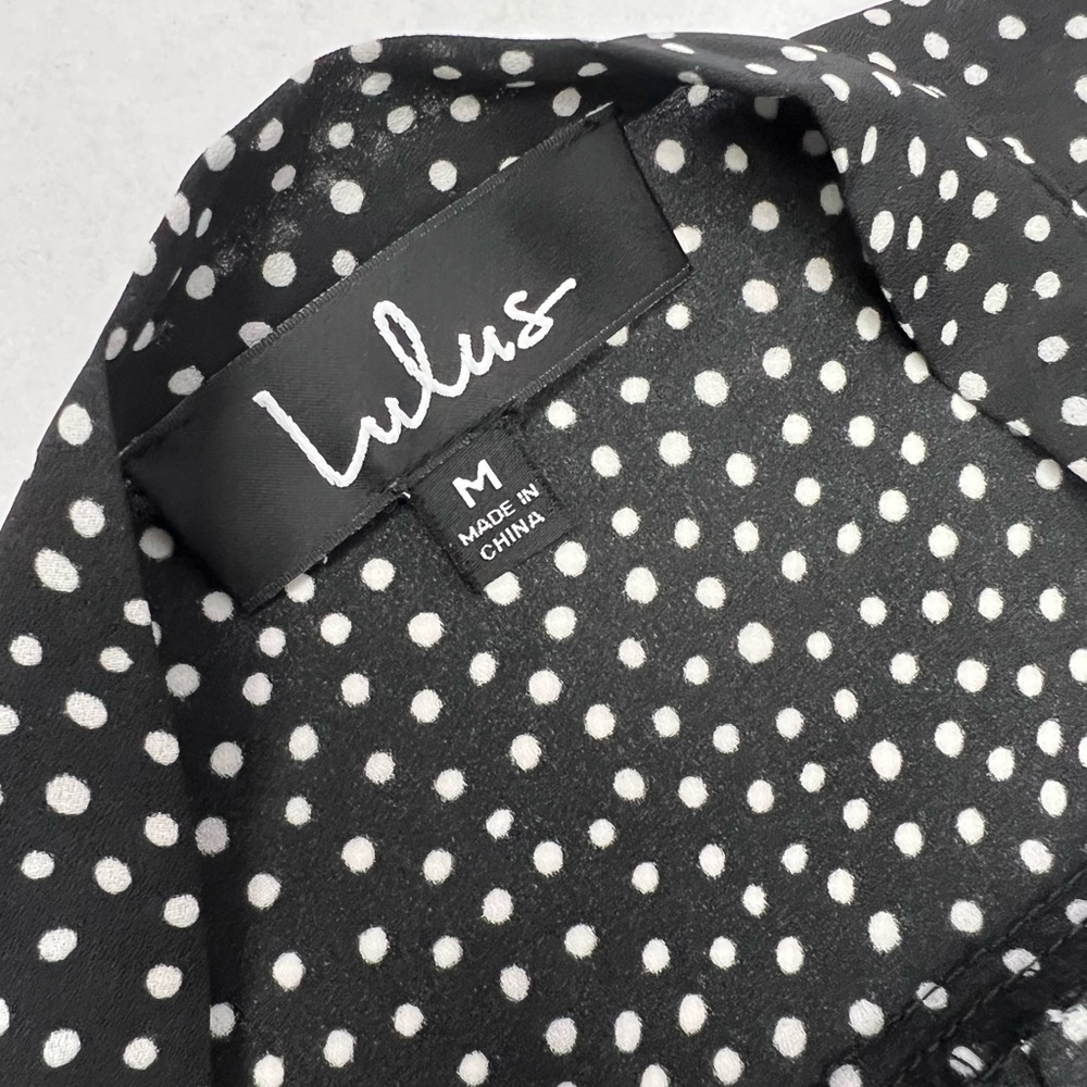 Black Longe Sleeve With White Dots. Lulus. Medium, great condition.